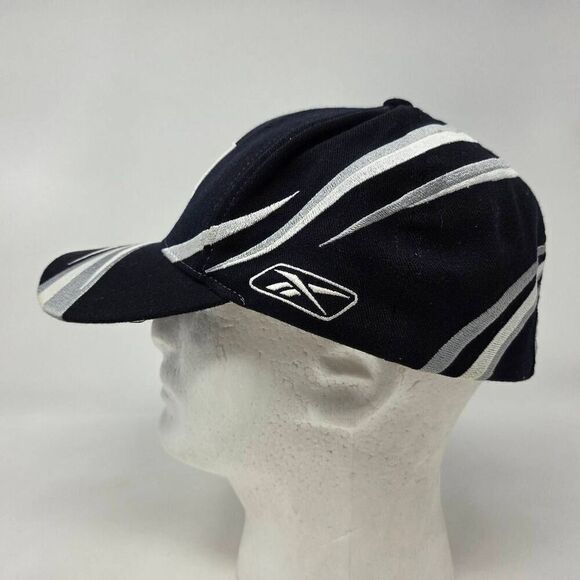 VINTAGE OAKLAND RAIDERS NFL FOOTBALL REEBOK SWIRL ONE SIZE STRETCH HAT CAP - Picture 2 of 6